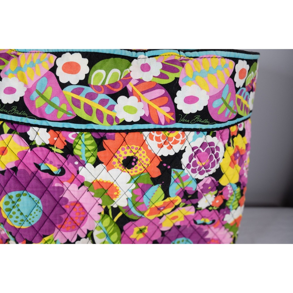 Vera Bradley Tote Bag Large Va Va Bloom Floral Excellent Quilted Cotton - Picture 3 of 7